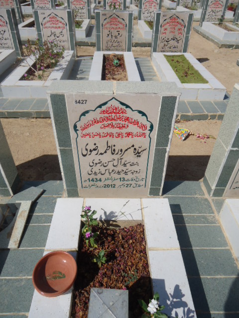 8427 – Syeda Masroor Fatima Rizvi