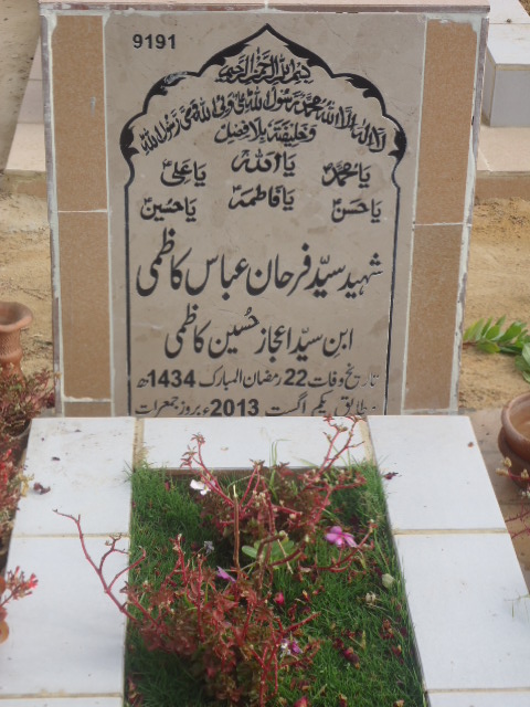 9191 – Shaheed Syed Farhan Abbas Kazmi