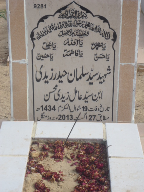 9281 – Shaheed Syed Salman Haider Zaidi