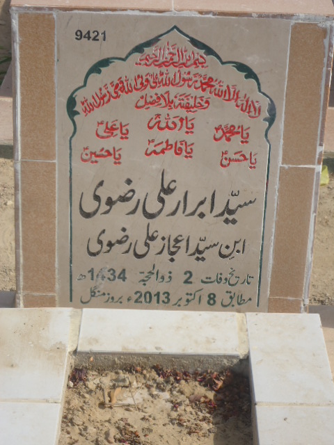 9421 – Syed Abrar Ali Rizvi
