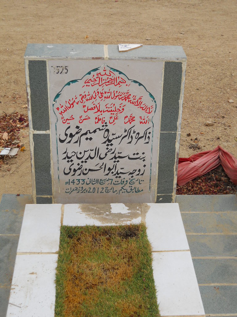 7525 – Zakira Doc Syeda Shamim Rizvi