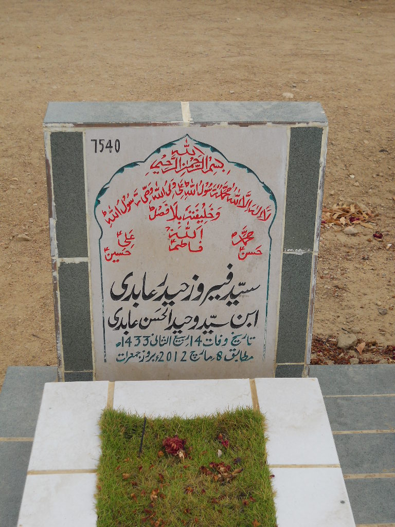 7540 – Syed Firoz Haider Abidi