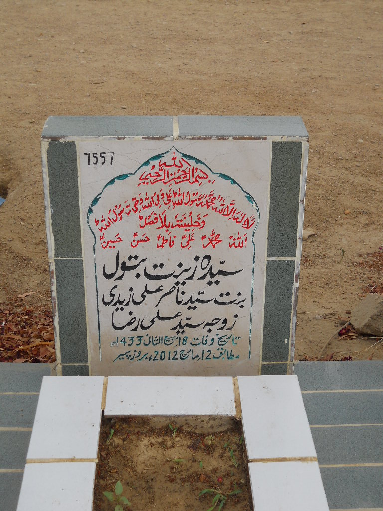 7557 – Syeda Zeenat Batool