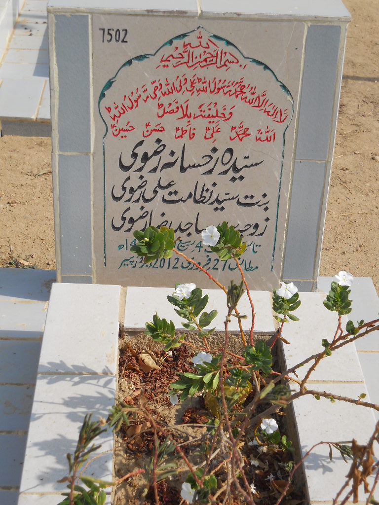 7502 – Syeda Rukhsana Rizvi