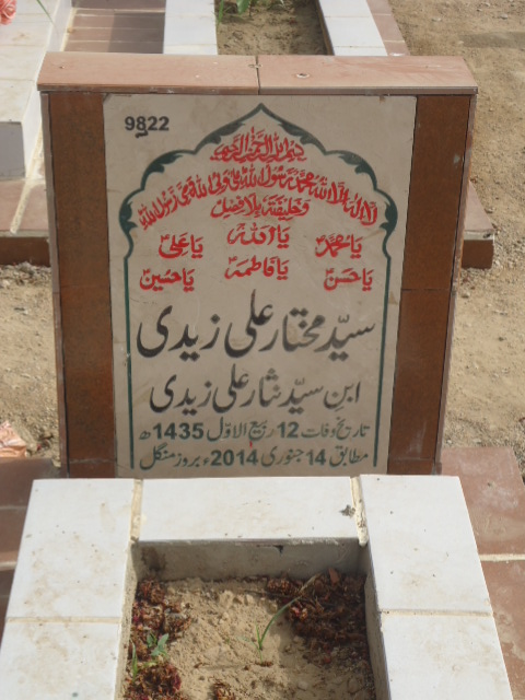 9822 – Syed Mukhtar Ali Zaidi