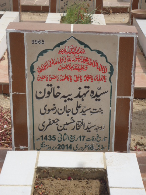 9965 – Syeda Tehzeeba Khatoon