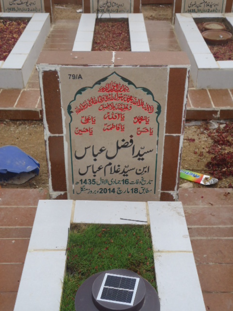 10079 – Syed Afzal Abbas