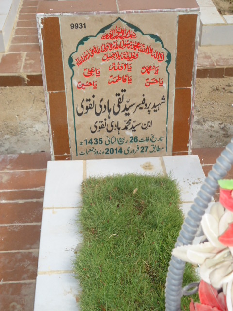 9931 – Shaheed Prof Syed Taqi Hadi Naqvi