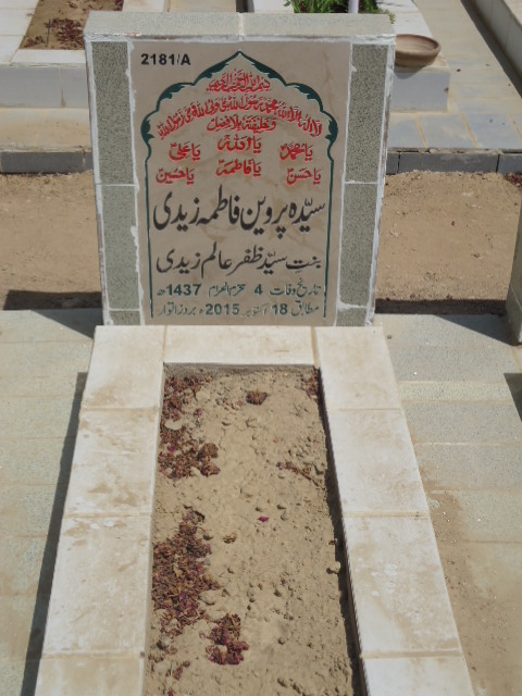 12181 – Syeda Parveen Fatima Zaidi