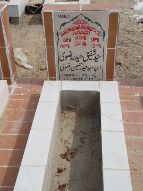 15035 – Syed Shafique  Haider Rizvi